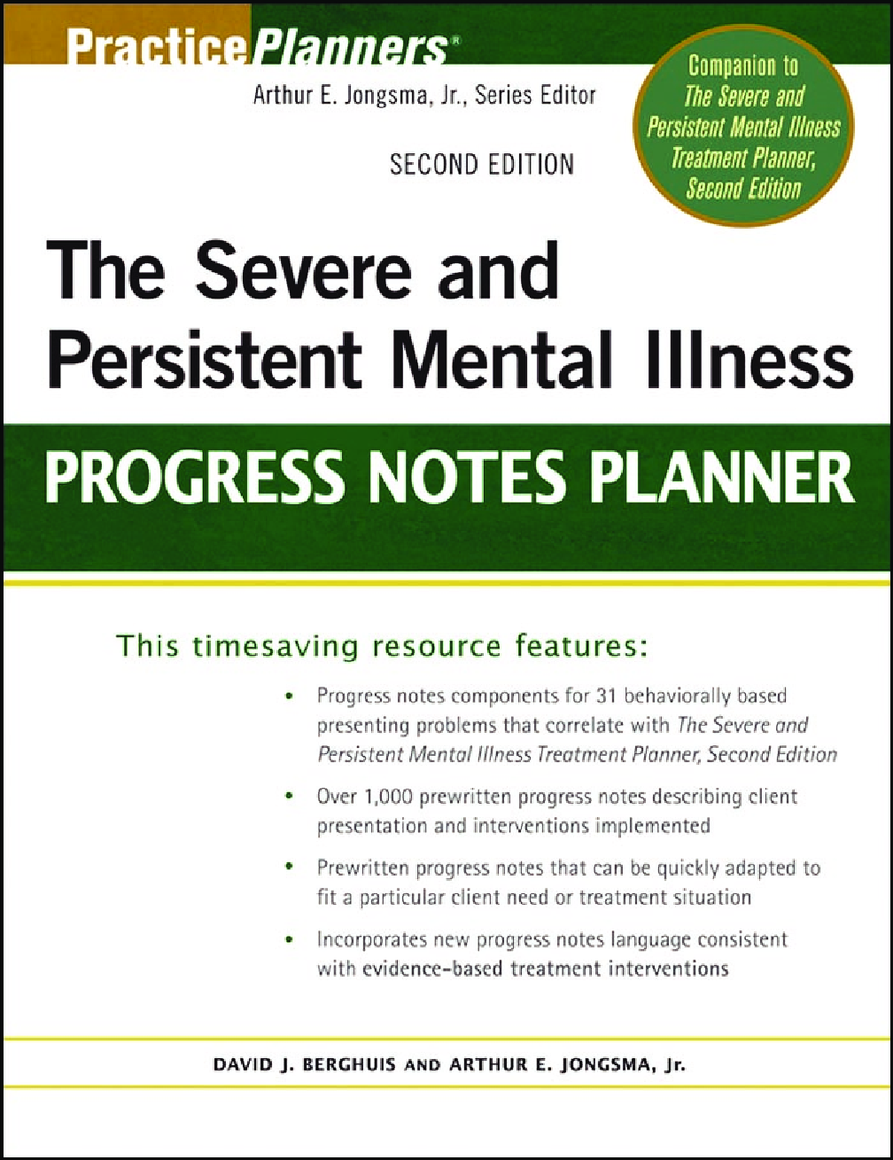 Preview image for [eBook] [PDF] for The Severe and Persistent Mental Illness Progress Notes Planner (Practice Planners) 2nd edition